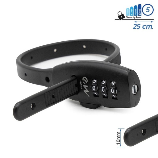 [CMM381] Candado de brida EWLK027 negro.